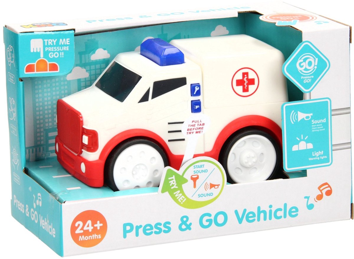 Lobbes Speelgoed- Lobbes SpeelgoedPress & go auto - ambulance