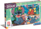 Clementoni legpuzzel super color maxi disney stitch, 104st.
