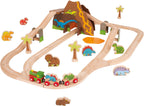 BIGJIGS - BIGJIGS Houten dino treinset 49 delig