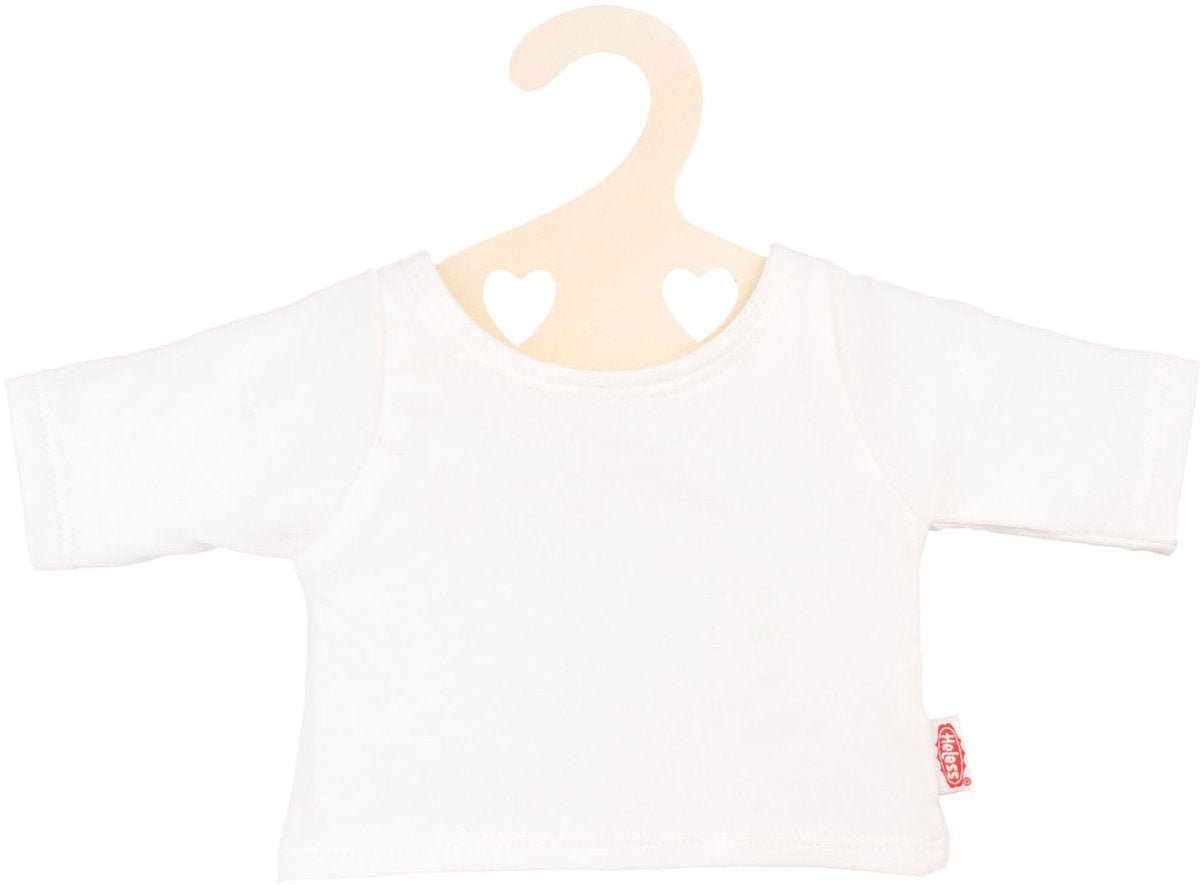 Heless - Heless Poppen t-shirt wit op kledinghanger maat 28-35 cm