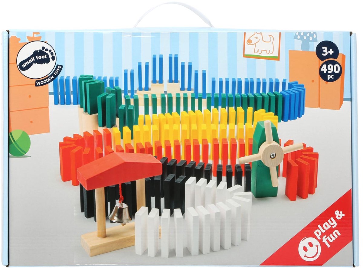 Small Foot - houten domino rally 490dlg.