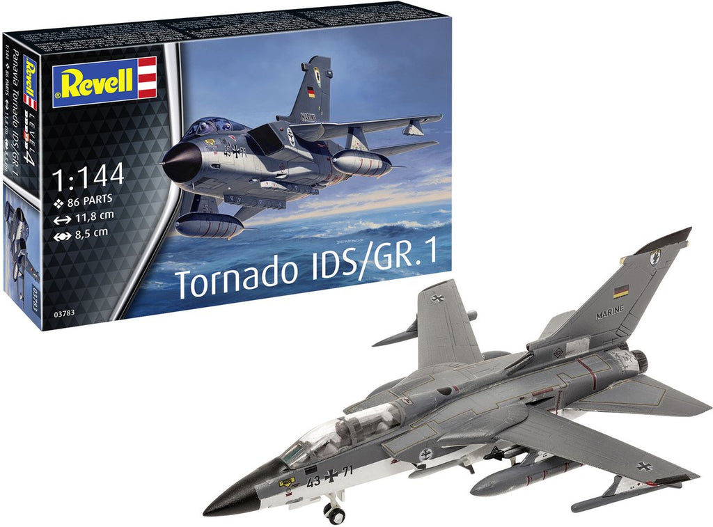 Revell modelbouwpakket vliegtuigen - 03783 panavia tornado ids gr.1 - straaljager plastic - 1:144 - modelbouw