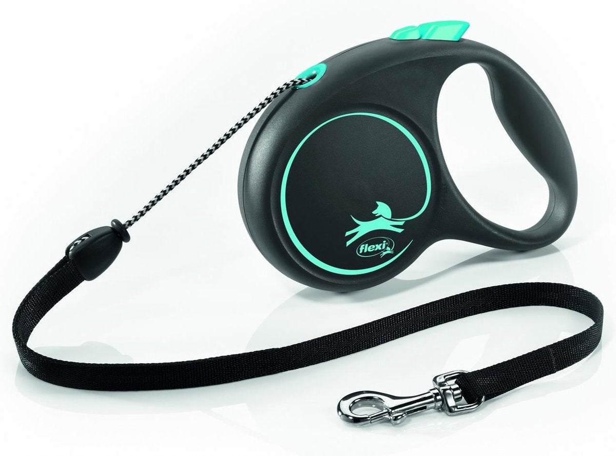 Flexi - rollijn black design cord blauw