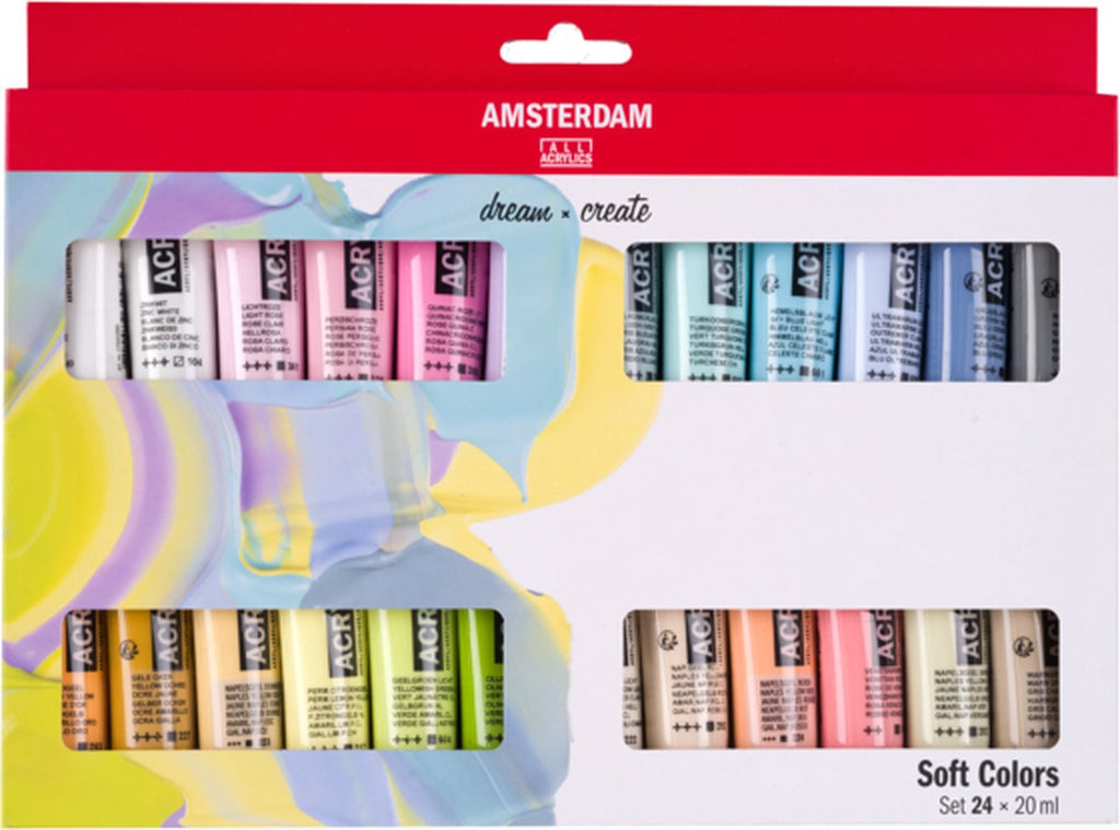 Amsterdam - Amsterdam Standaard series acrylverf zachte kleuren set 24 x 20ml