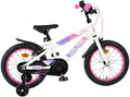 Volare lily kinderfiets - meisjes - 16 inch - wit roze paars - twee handremmen