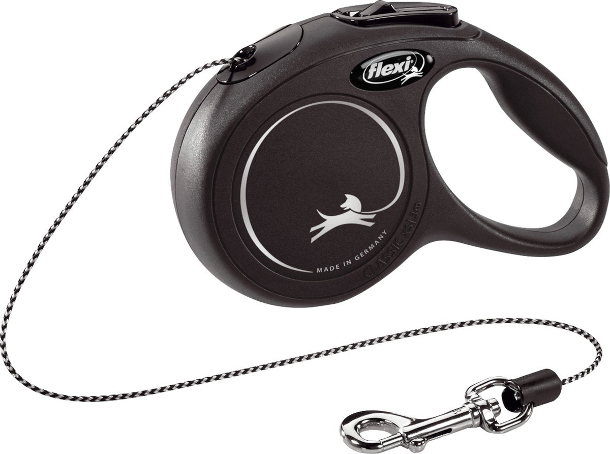 Flexi - rollijn classic cord zwart