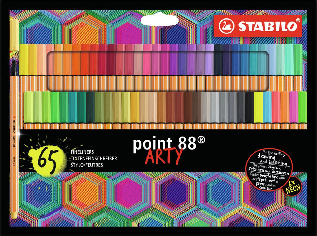 STABILO - STABILO point 88 - premium fineliner - fine 04 mm - set met alle 65 kleuren