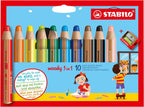 Stabilo woody 3in1 multitalent potloden - 10dlg. met puntenslijper