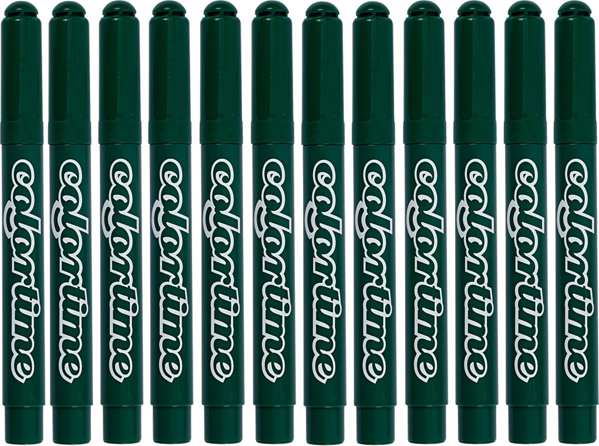 Colortime - Colortime Groene jumbo stiften 12 stuks