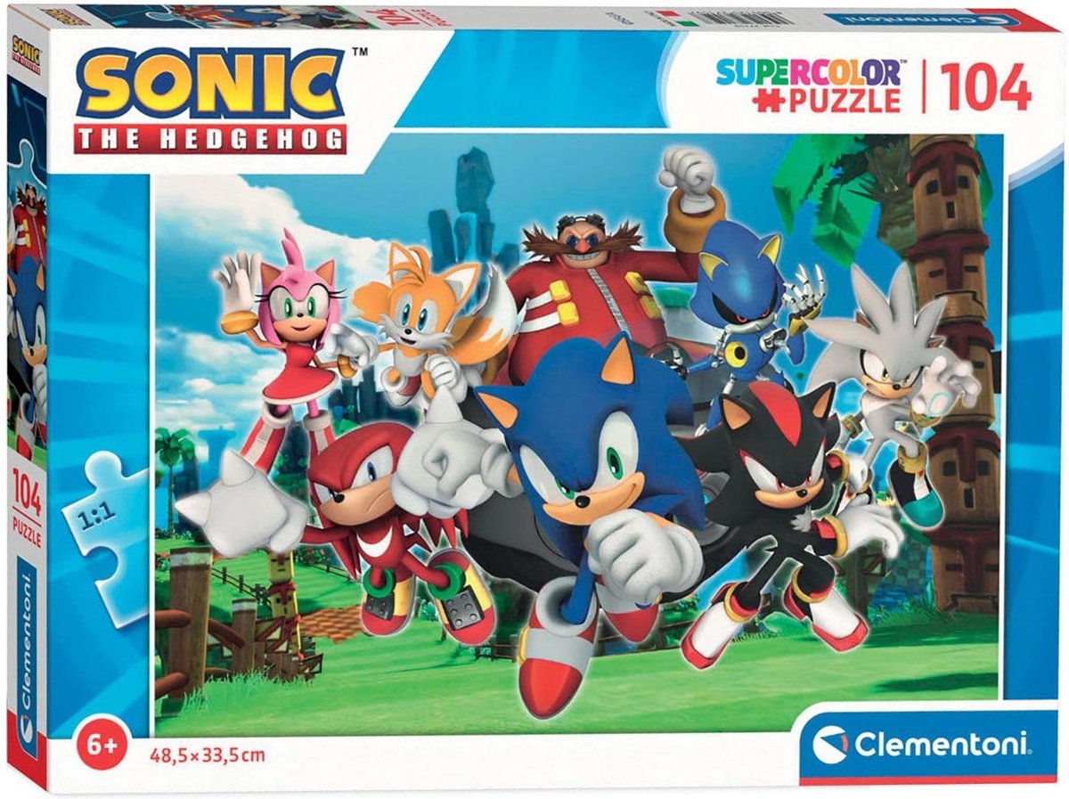 Clementoni - legpuzzel sonic 104 stuks