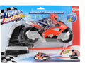 Toi-toys turbo racers rijder op motor met afschieter