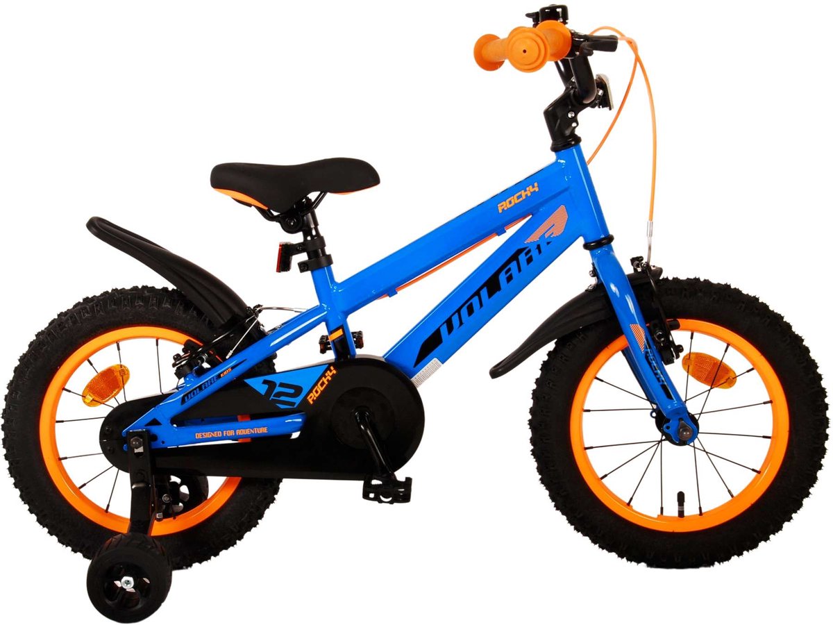 Volare - rocky kinderfiets - jongens - 14 inch - blauw - twee handremmen