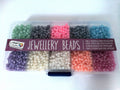 Creative craft group sieraden kralen in opbergbak, 10 kleuren