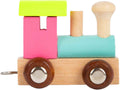 Small Foot - houten lettertrein locomotief gekleurd - 12 stuks