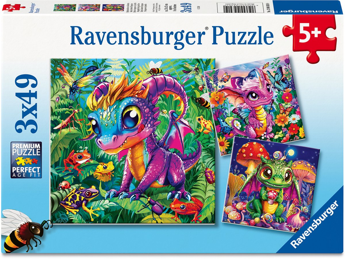 Ravensburger – baby garden dragons – kinderpuzzel – 150 xxl stukjes