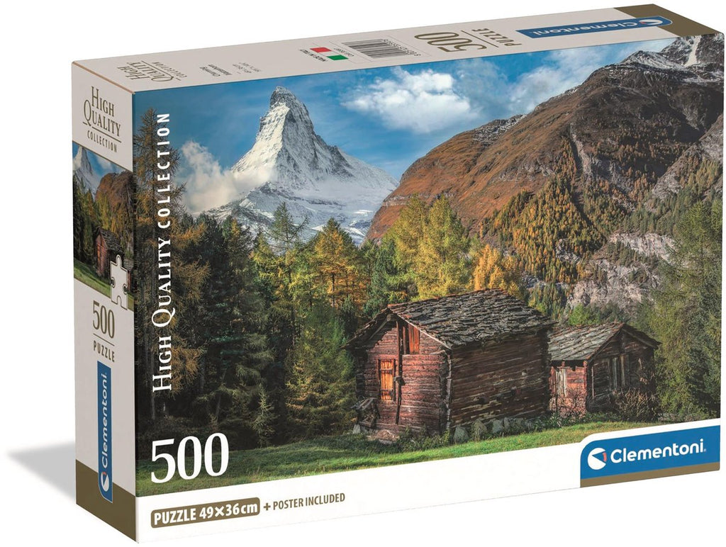 Clementoni - puzzel - 500 stukjes - charmante matterhorn - puzzel voor volwassenen - high quality collection