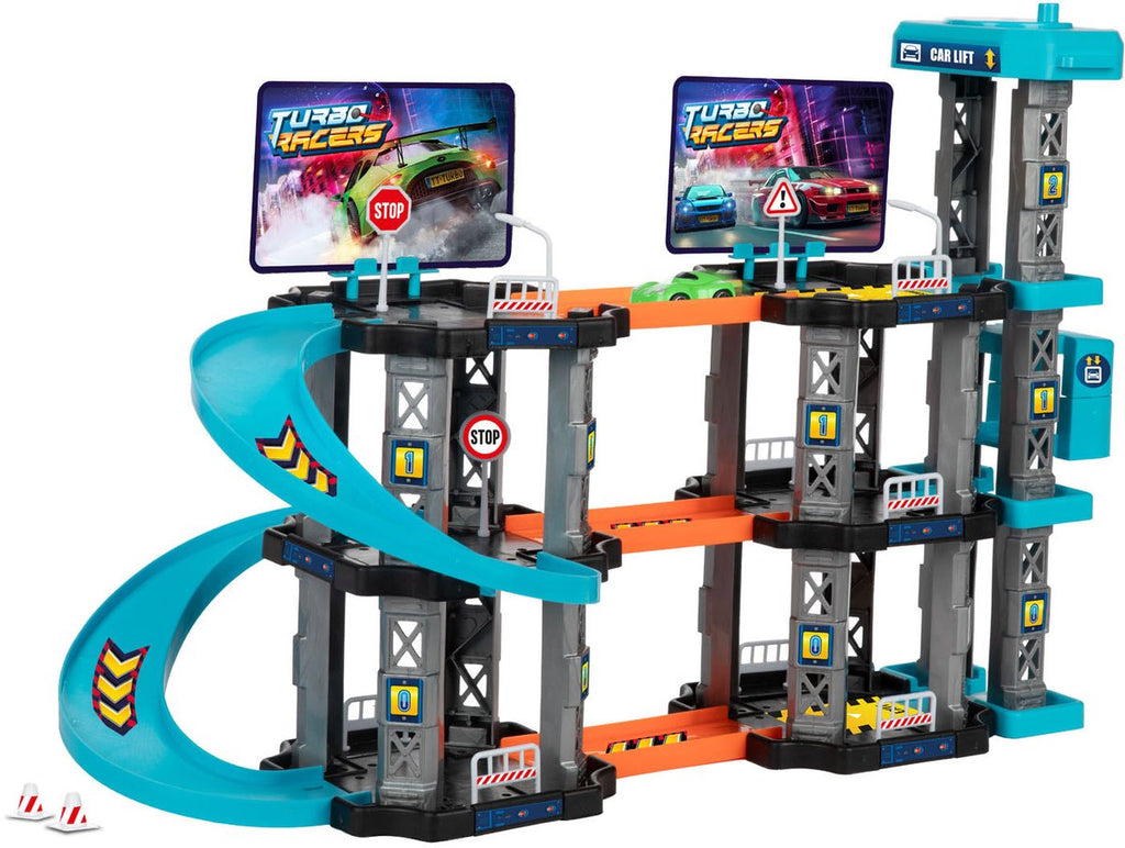 Turbo Racers - Turbo Racers parkeergarage met lift
