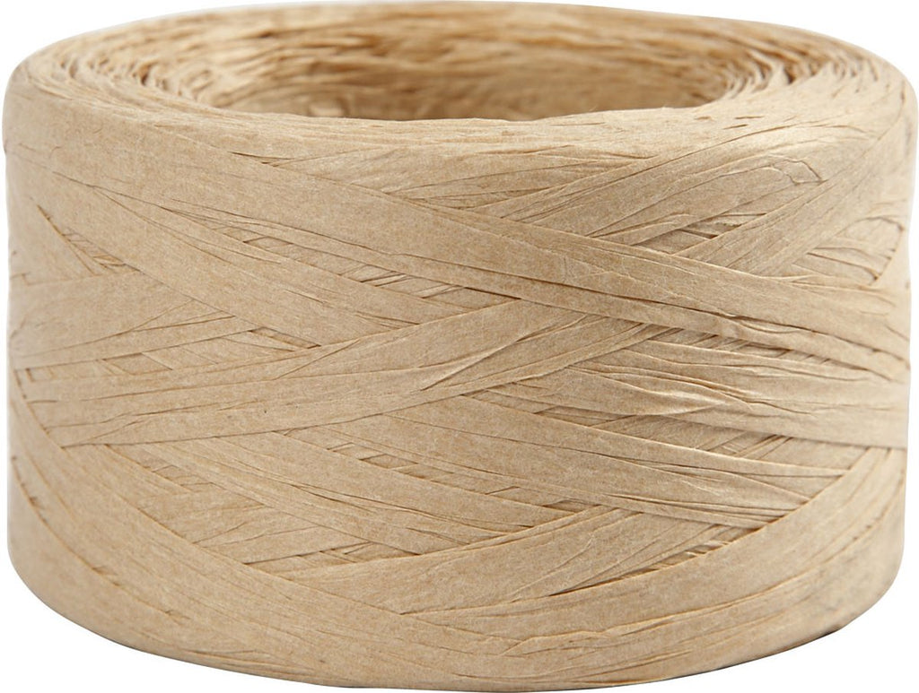 Creativ company papier raffia garen zandkleur, 100m