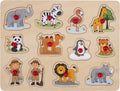 Engelhart - Engelhart Noppenpuzzel dierentuin - 12 stuks