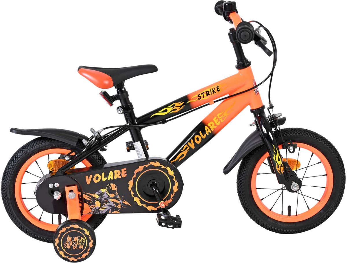 Volare - strike kinderfiets - jongens - 12 inch - oranje - twee handremmen