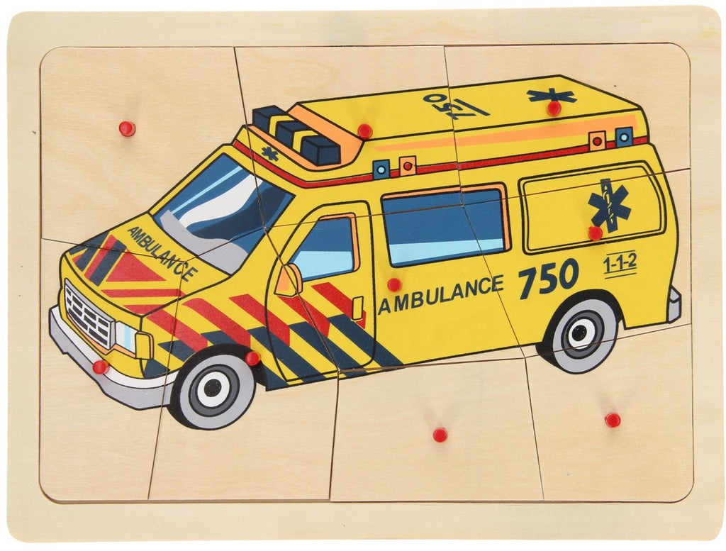 Playwood - wood Houten puzzel ambulance 112 hout