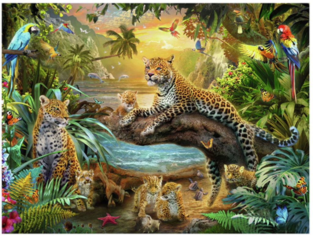 Ravensburger - puzzel luipaarden in de jungle - legpuzzel - 1500 stukjes