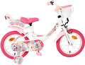 Volare - unicorn kinderfiets - meisjes - 14 inch - wit