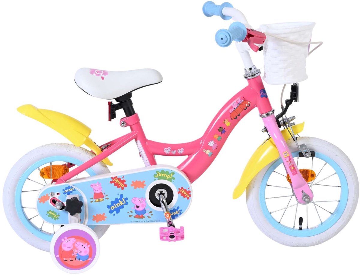 Volare - Peppa kinderfiets - meisjes - 12 inch - roze