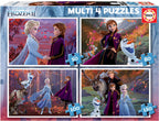 Educa - Educa Frozen 2 legpuzzel 4-in-1 - 50-80-100-150 stuks