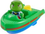 Aquaplay - waterbaanaccessoire - sportboot met kikker - badspeelgoed - groen