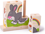 Bigjigs stapelblokken huisdieren.