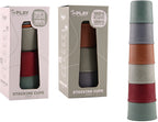 Happy world stapelbekers 100% gerecycled kunststof - 10st.
