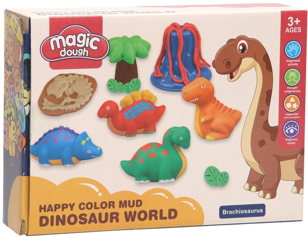 Lobbes Speelgoed- Lobbes SpeelgoedLobbes kleisetje dino's - klei speelgoed voor kinderen - 4 kleuren.