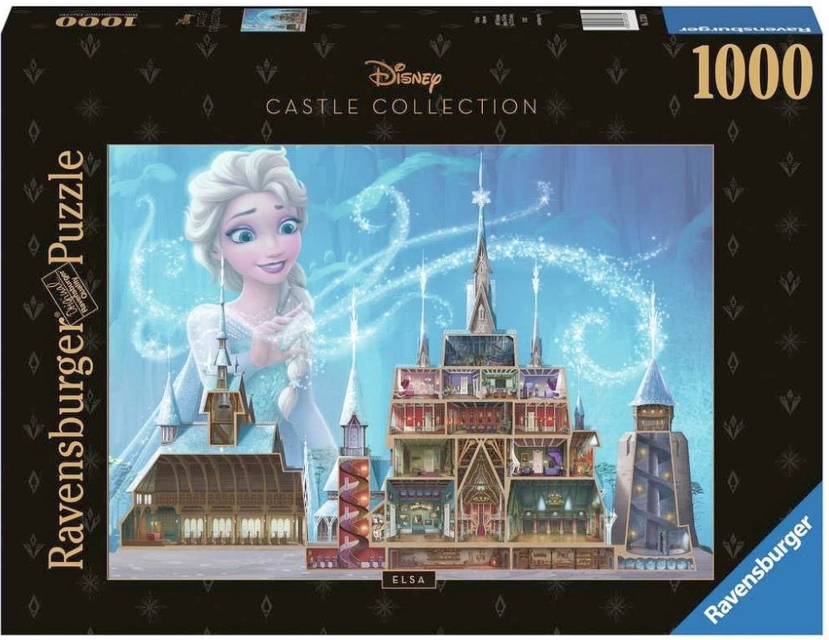 Ravensburger - puzzel disney castles elsa - 1000 stukjes legpuzzel.