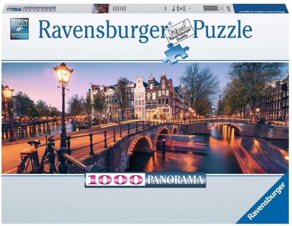 Ravensburger puzzel amsterdam by night - legpuzzel 1000 stukjes.