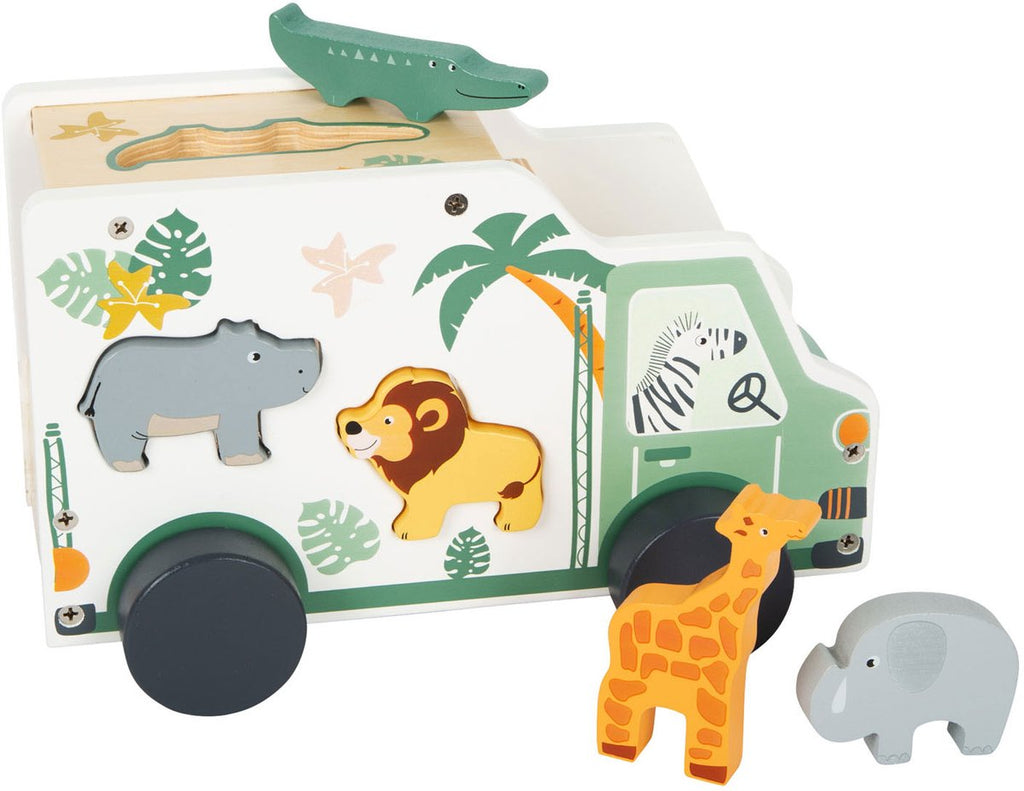 Small Foot - houten vormenstoof jeep safari 6dlg.