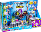 Moose toys mrbeast lab swarms - hyper fusion serie chaos xl pack - 22 swarms microbeesten, 5 fusion caps 22 stickers