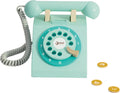 Classic World - houten retro telefoon turquoise