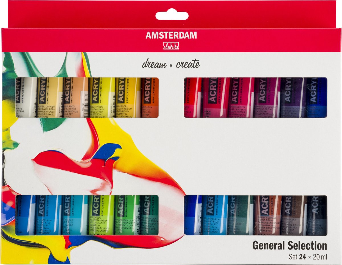 Amsterdam - Amsterdam standard series acrylverf algemene selectie set | 24 × 20 ml