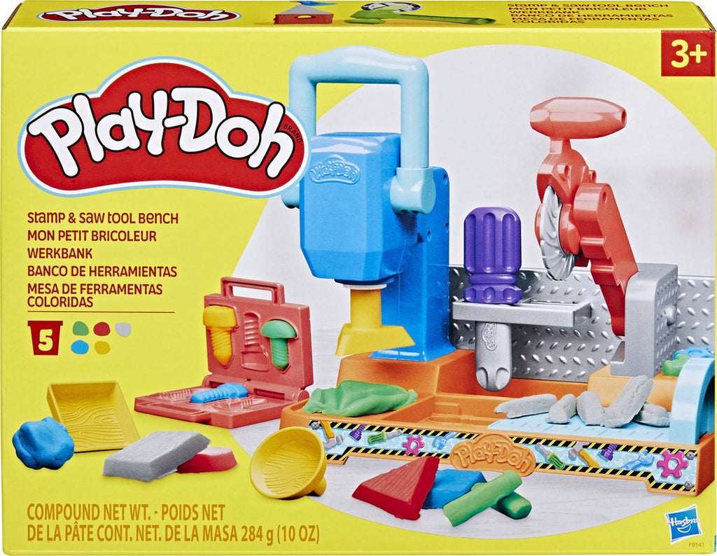 Play-Doh -Doh stempelen en zagen speelset - boetseerklei - kindergereedschap