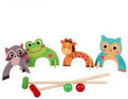Houten croquetspel dieren, 8dlg.