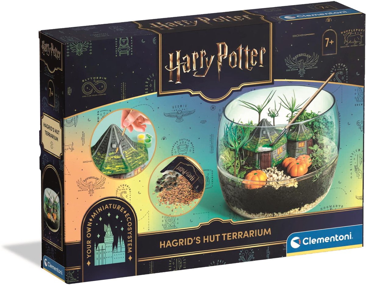 Clementoni harry potter hagrid's hut terrarium miniatuur maken knutselset