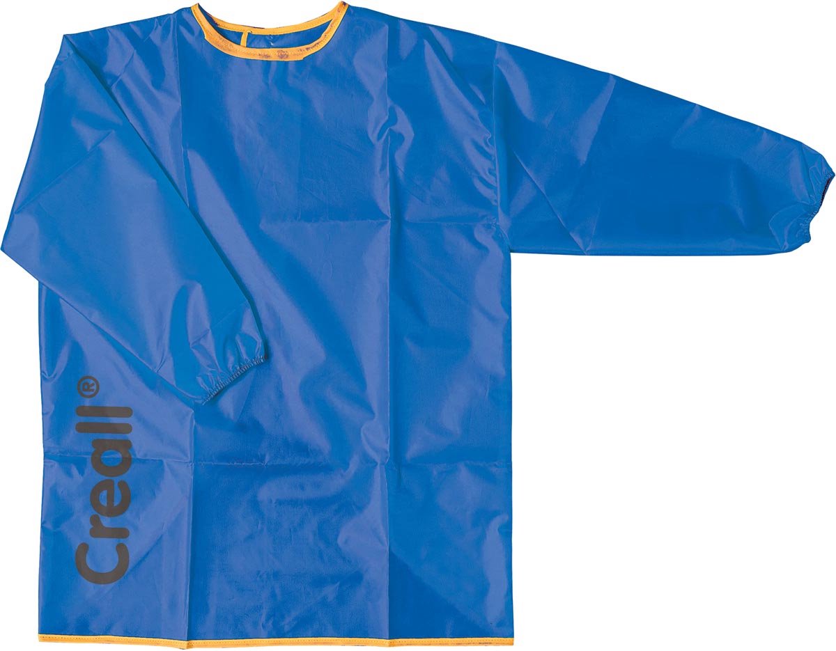 Creall - verfschort large blauw – kliederschort - knutselschort - 9-12 jaar - wasbaar - professionele kwaliteit - gebruikt op scholen en kinderdagverblijven