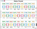 Larsen memopuzzel leren klokkijken traditionele en digitale klok , 54st.