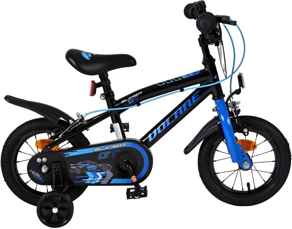 Volare - super gt kinderfiets - jongens - 12 inch - blauw - twee handremmen