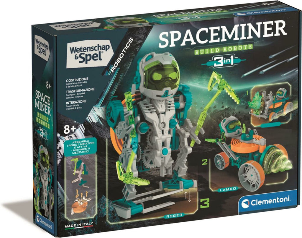 Clementoni - wetenschap en spel - space miner robotica 3in1 bouwset