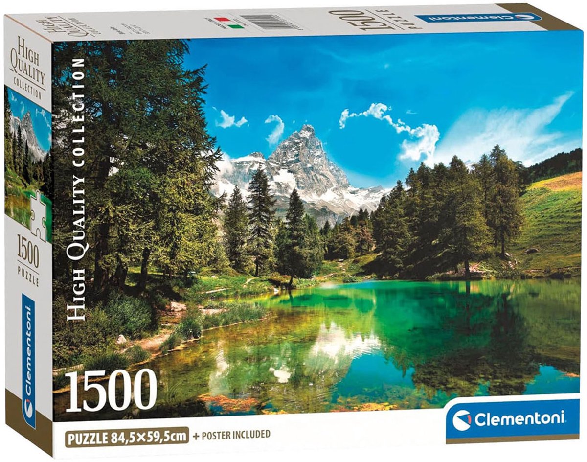 Clementoni - puzzel - 1500 stukjes - blue lake - puzzel voor volwassenen