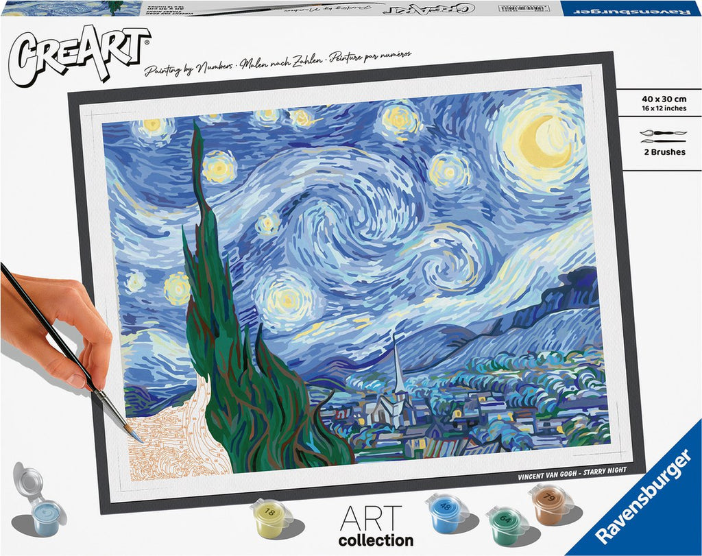 Ravensburger - the starry night (van gogh) - schilderen op nummer voor volwassenen