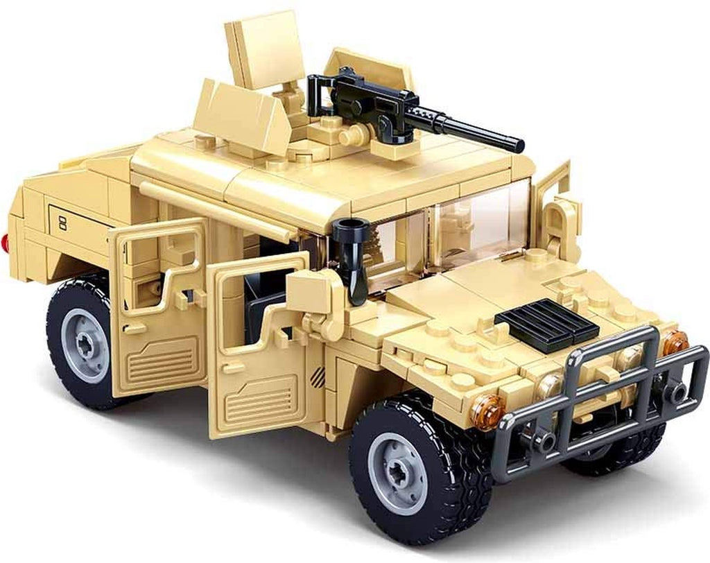 Sluban model bricks gevechts terreinwagen bouwspeelgoed kinderen vanaf 6 jaar - constructiespeelgoed modelbouw - bouwdoos met 265 bouwstenen - m38-b0837