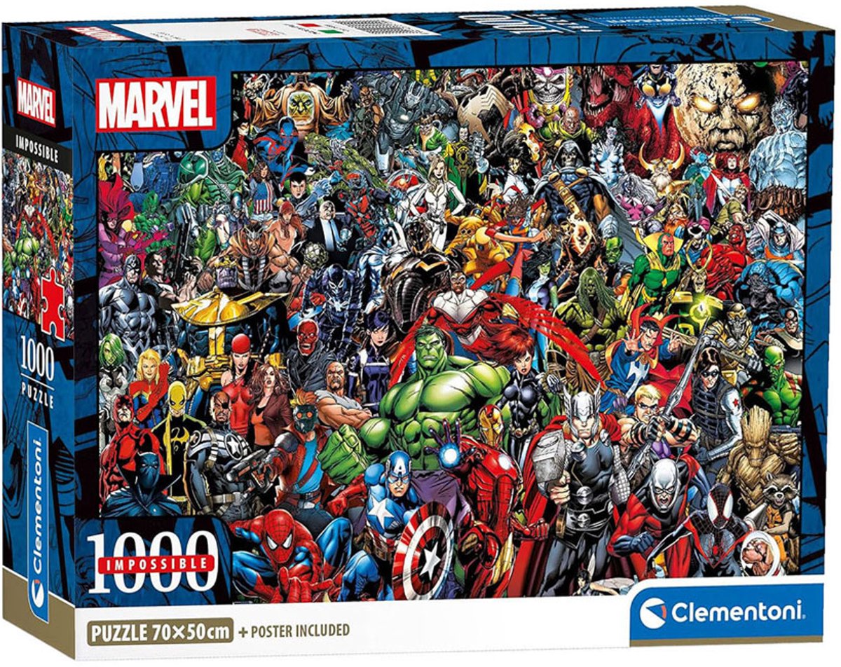 Clementoni - onmogelijke legpuzzel marvel - 1000st.